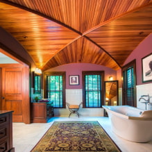 Finishing the ceiling in a wooden house-2