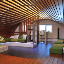 Finishing the ceiling in a wooden house-4
