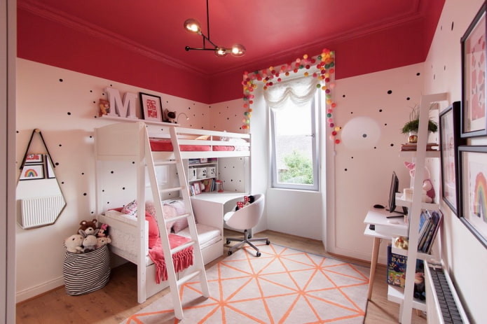 painted ceiling in a children's room