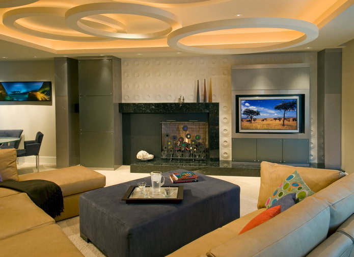 geometric ceiling structure