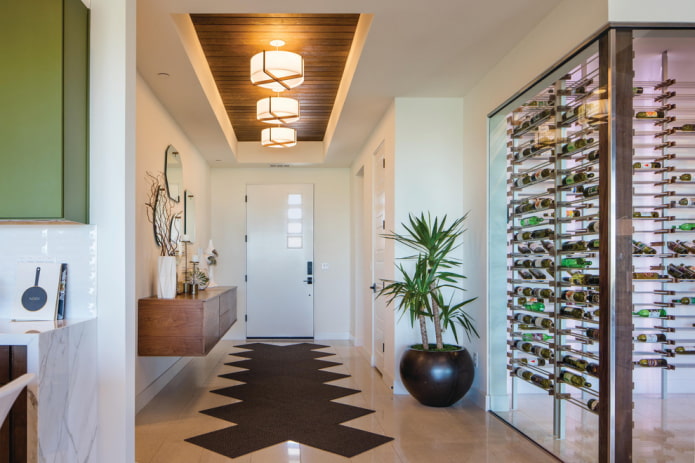 hallway ceiling design in a modern style