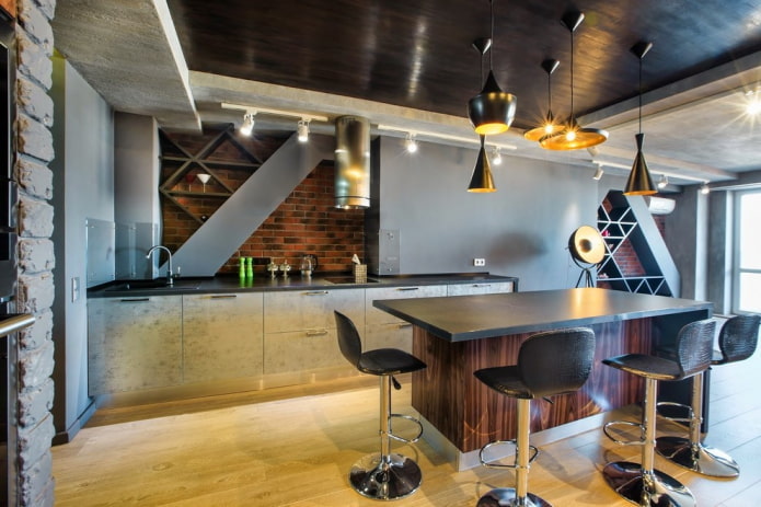 loft style kitchen