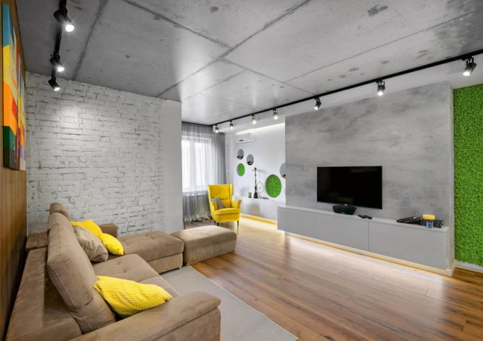 living room in loft style