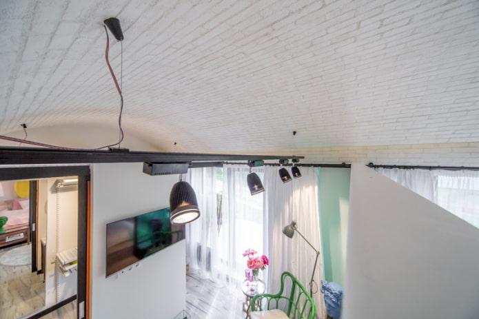 white brick ceiling