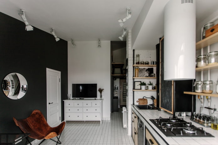 white ceiling in a kitchen with a low ceiling