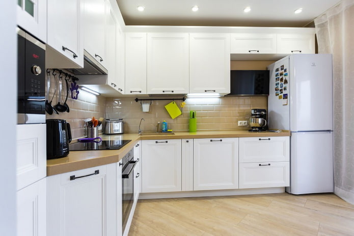 kitchen with white refrigerator