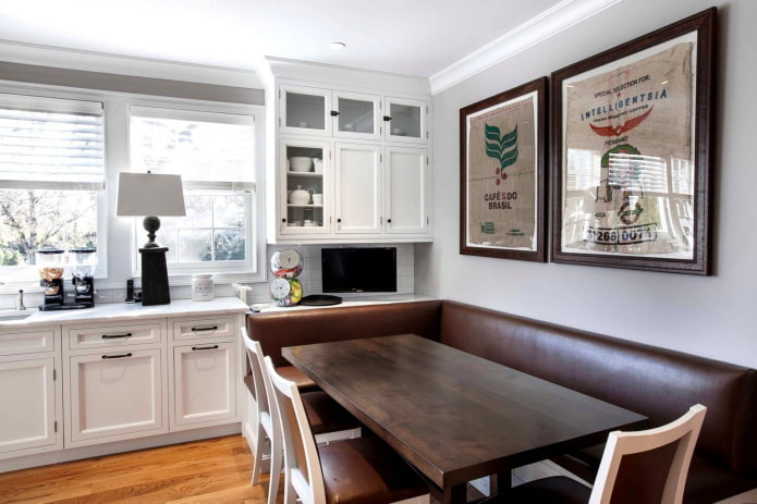leather kitchen sofa