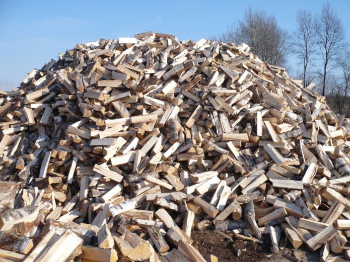 a pile of firewood