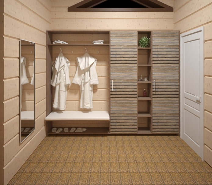 wardrobe in the dressing room