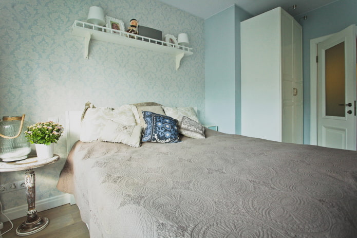 Bed in the bedroom