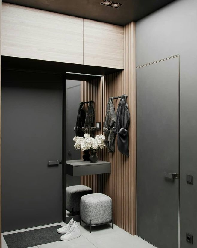 hallway in the interior of a narrow corridor