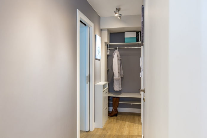 open closet in the hallway