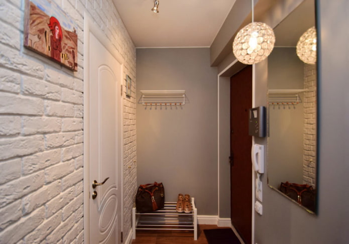matte stretch ceiling in a narrow hallway