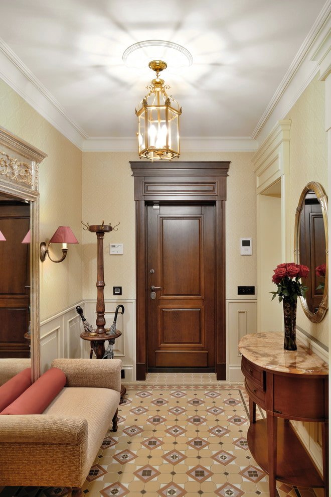 lighting in a hallway in a classic style
