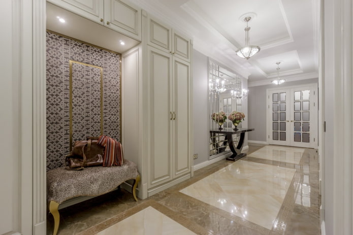 hallway interior in neoclassical style
