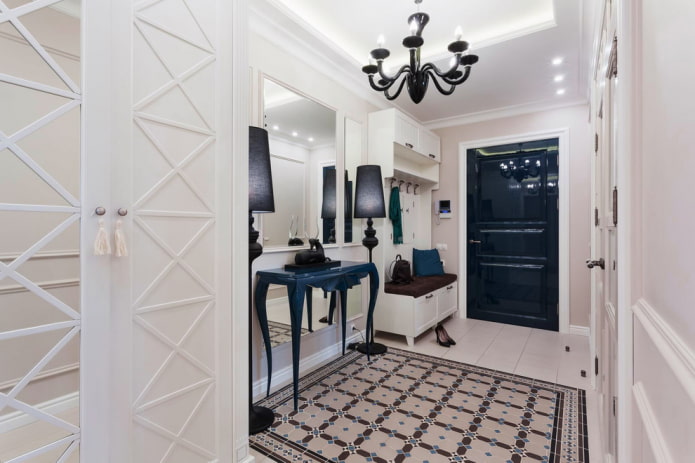 hallway interior in neoclassical style
