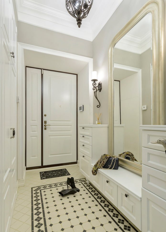small hallway in classic style