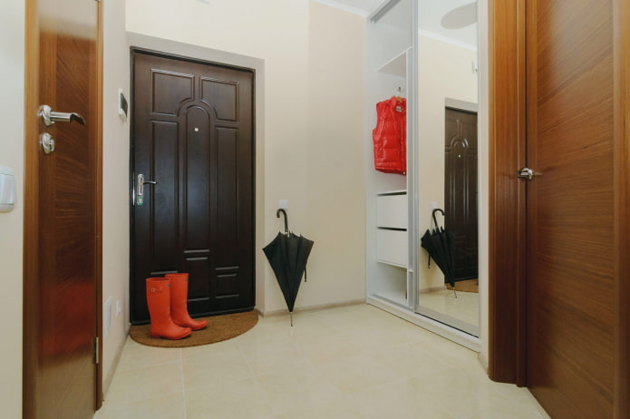 built-in wardrobe in the hallway