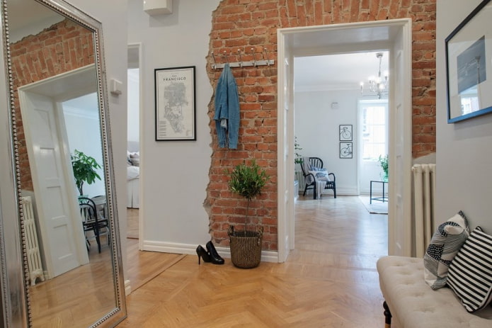 Scandinavian style hallway decoration