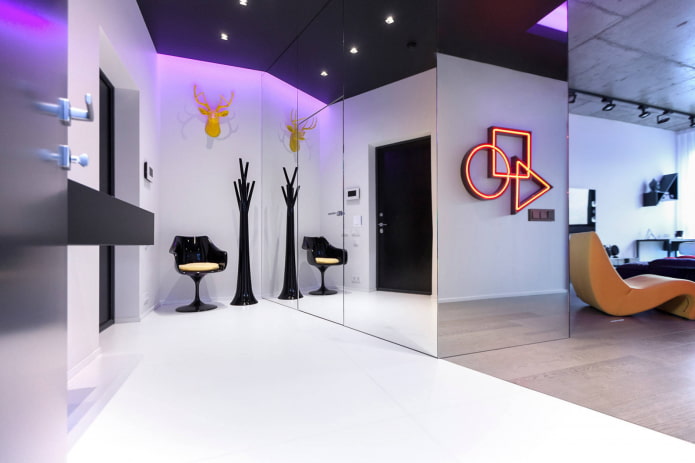 Hallway in high-tech style
