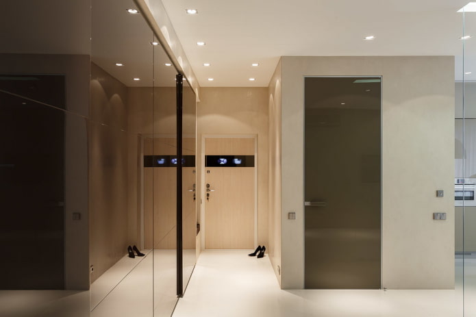 hallway design in high-tech style