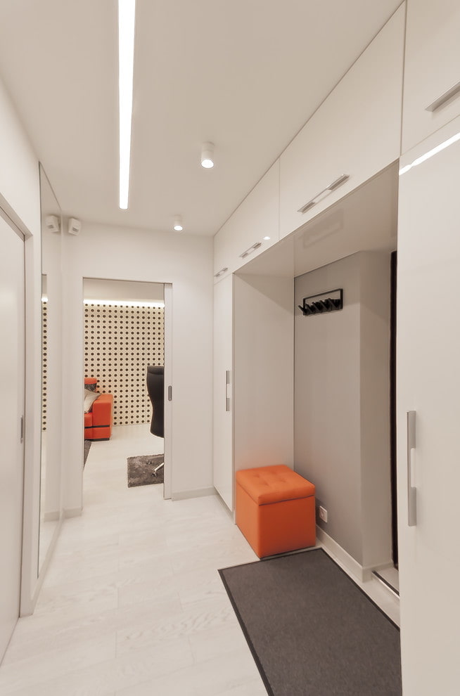 hallway design in high-tech style