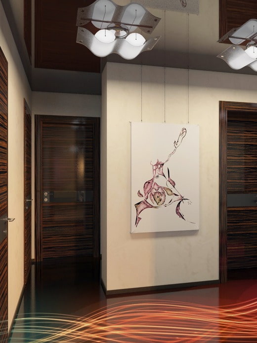 hallway design in high-tech style