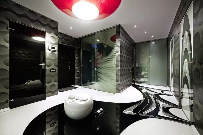 hallway design in high-tech style