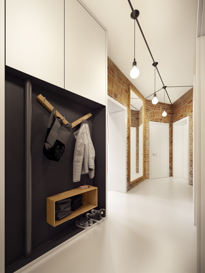 hallway design in hi-tech style