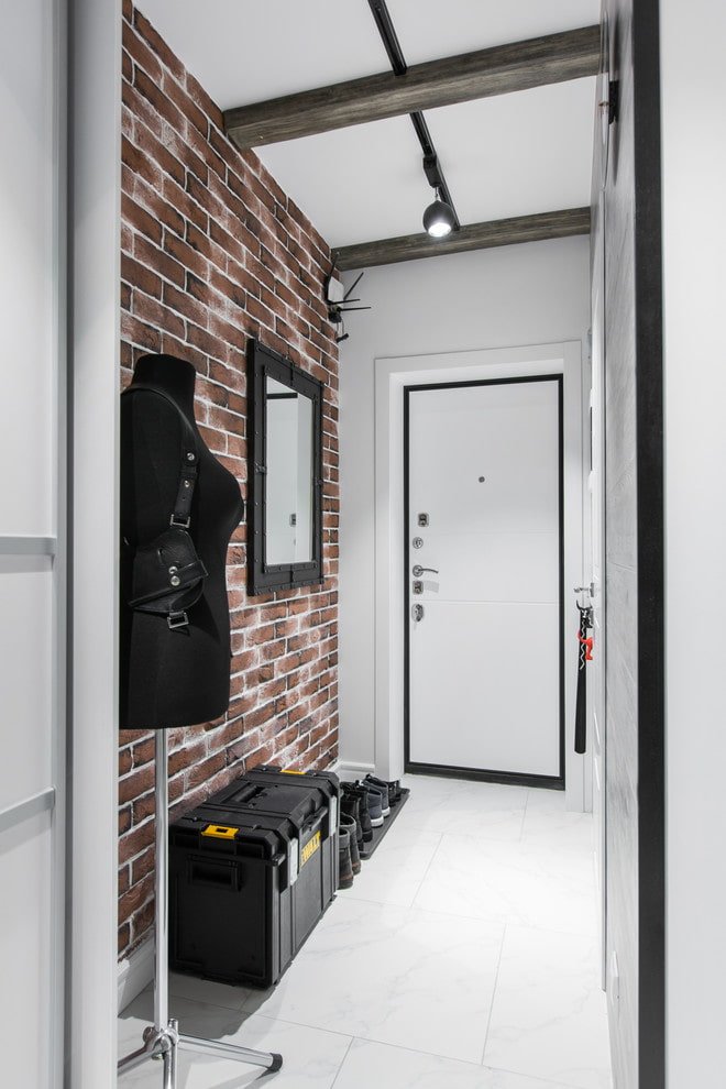 small hallway in loft style