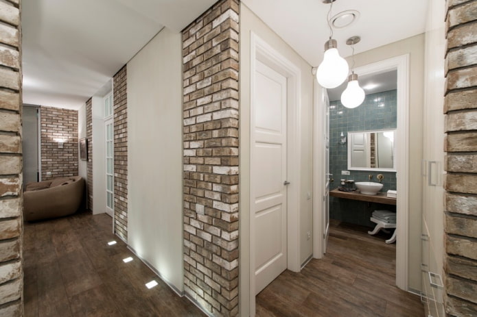 color scheme of the hallway interior in industrial style