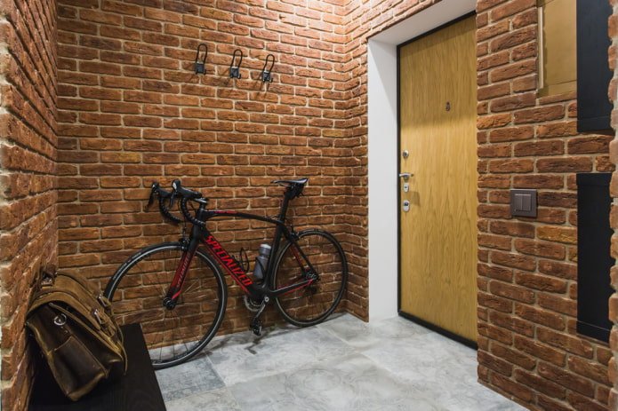 hallway decoration in industrial style