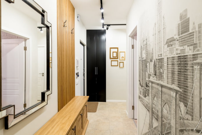 color scheme of the hallway interior in industrial style
