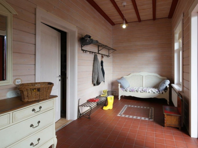furniture in the interior of the corridor in the Provence style