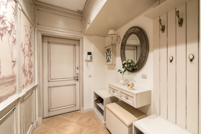 furniture in the interior of the hallway in the Provence style