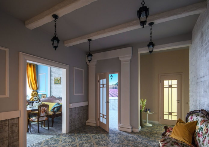 Provence style hallway decoration