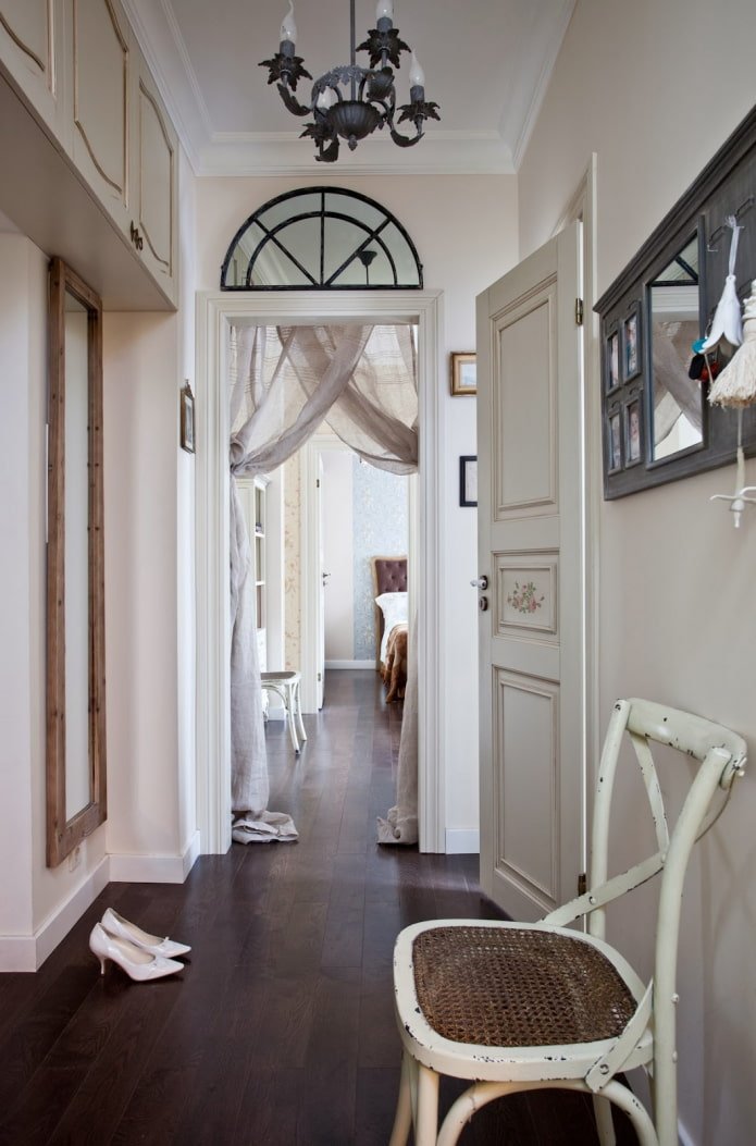 hallway interior design in Provence style
