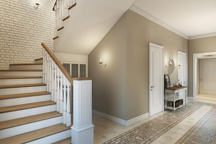 color scheme of the hallway in the Provence style
