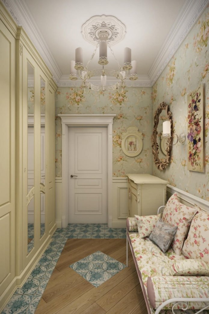 interior of the hallway in the Provence style