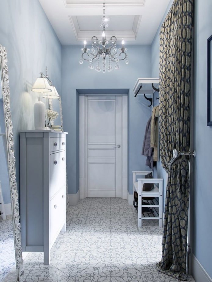 hallway interior design in Provence style
