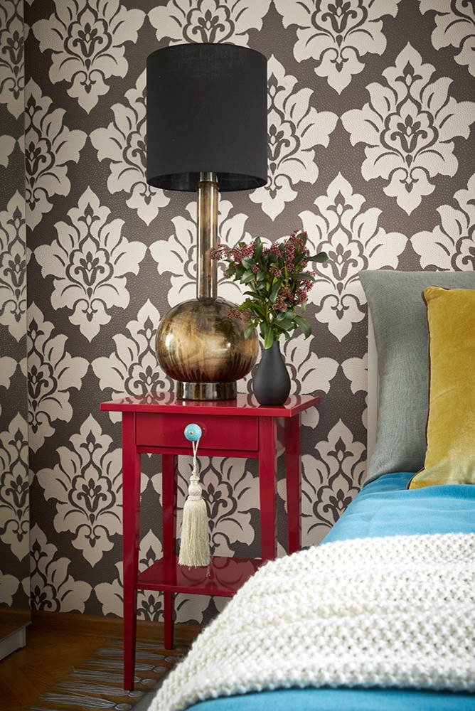 Red bedside table