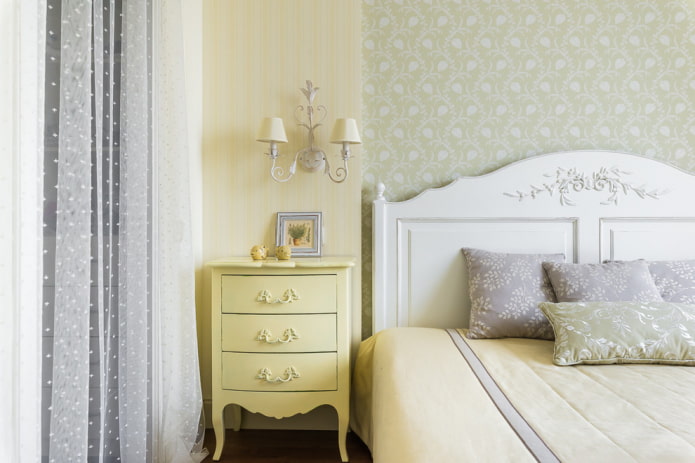 Figured bedside table