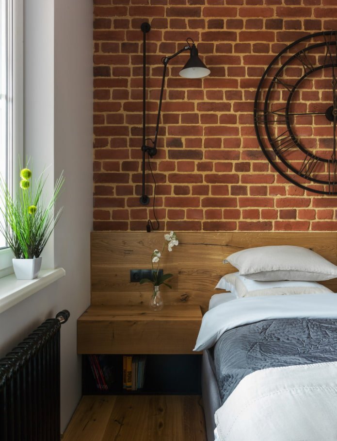 loft style bedside table
