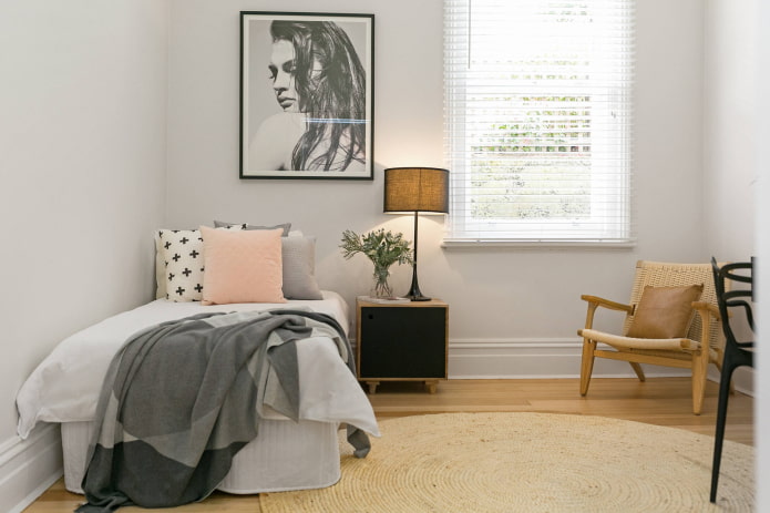 Black Scandinavian style bedside table