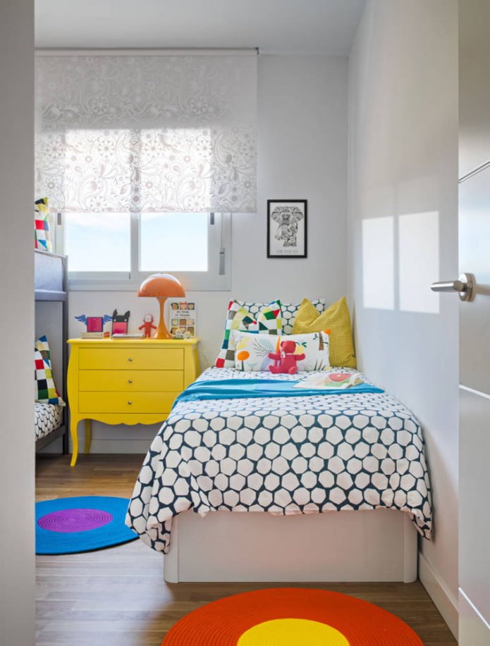 Yellow children's bedside table