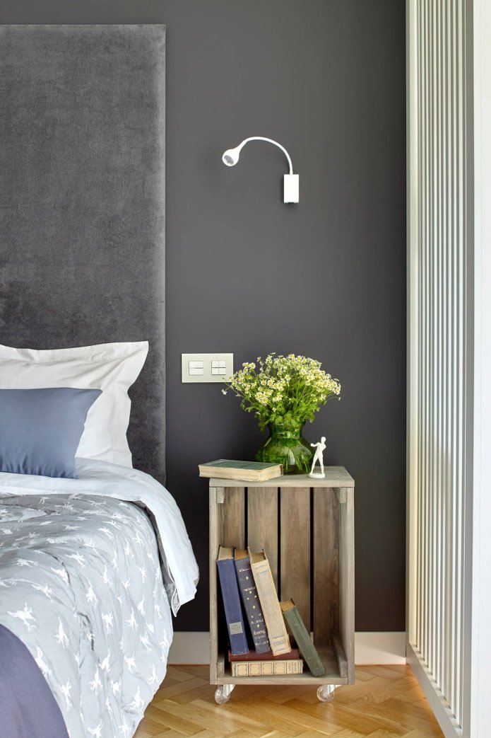 Crate bedside table