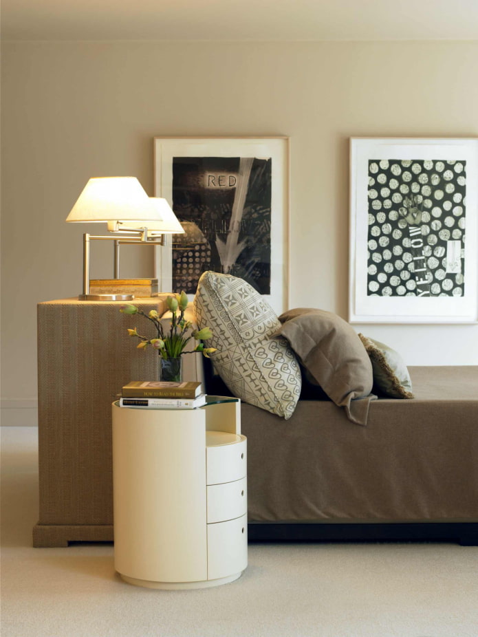 Round bedside table