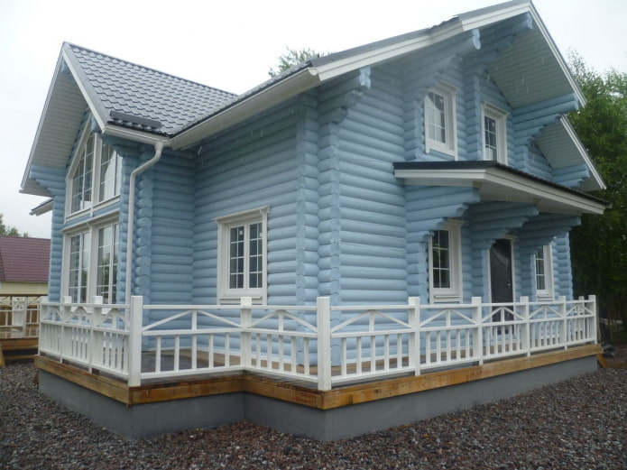 Light blue facade