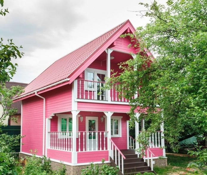Pink facade