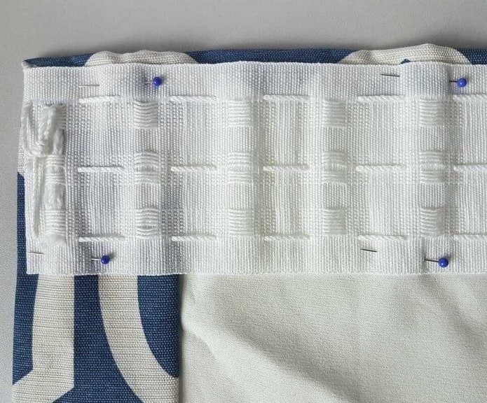 pinning the curtain tape